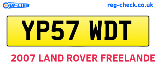 YP57WDT are the vehicle registration plates.