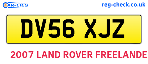 DV56XJZ are the vehicle registration plates.