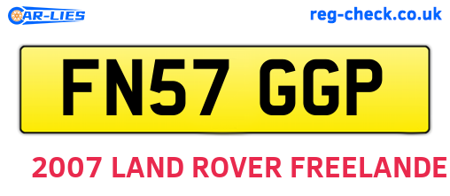 FN57GGP are the vehicle registration plates.