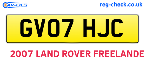 GV07HJC are the vehicle registration plates.