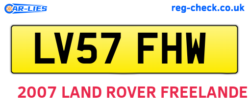 LV57FHW are the vehicle registration plates.