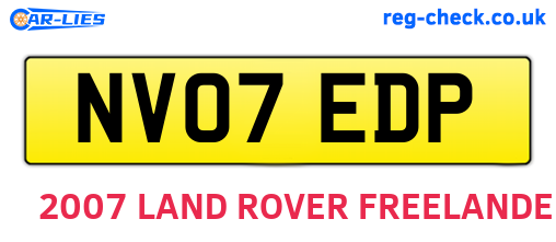 NV07EDP are the vehicle registration plates.