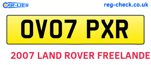 OV07PXR are the vehicle registration plates.