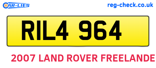 RIL4964 are the vehicle registration plates.