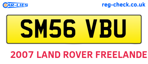 SM56VBU are the vehicle registration plates.