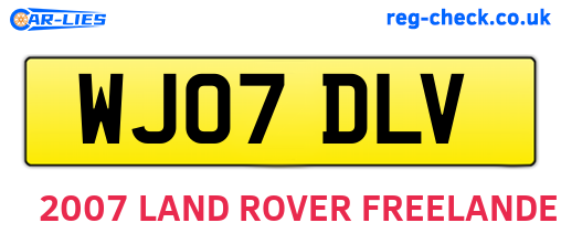WJ07DLV are the vehicle registration plates.