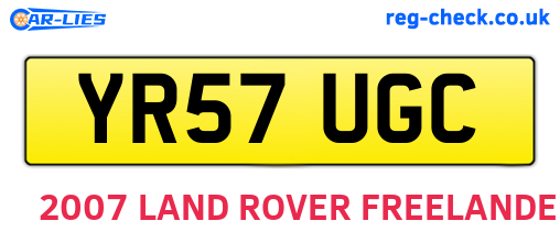 YR57UGC are the vehicle registration plates.