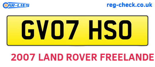 GV07HSO are the vehicle registration plates.