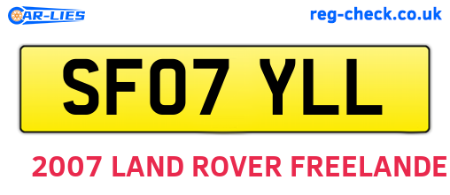 SF07YLL are the vehicle registration plates.