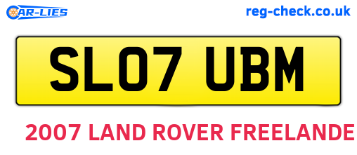 SL07UBM are the vehicle registration plates.