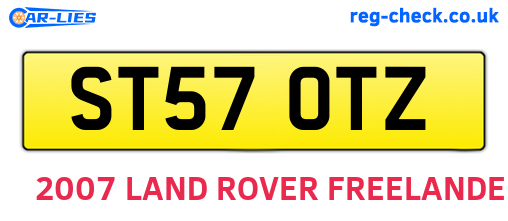 ST57OTZ are the vehicle registration plates.