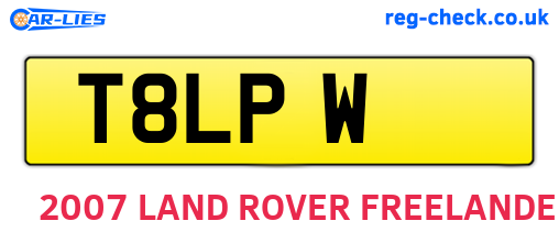 T8LPW are the vehicle registration plates.