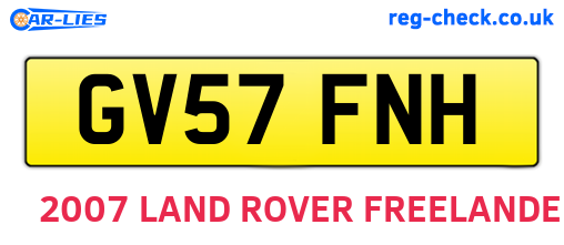GV57FNH are the vehicle registration plates.