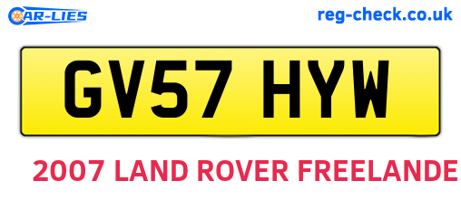 GV57HYW are the vehicle registration plates.