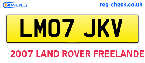 LM07JKV are the vehicle registration plates.