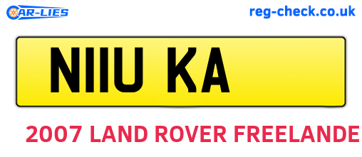 N11UKA are the vehicle registration plates.