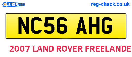 NC56AHG are the vehicle registration plates.