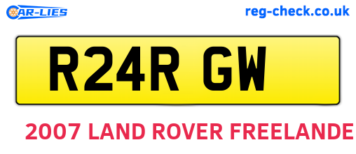 R24RGW are the vehicle registration plates.
