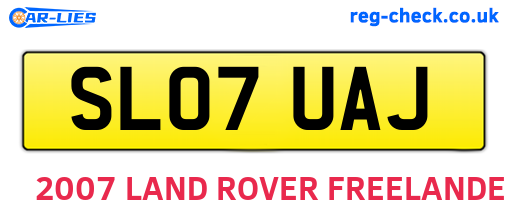 SL07UAJ are the vehicle registration plates.