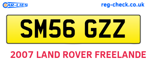 SM56GZZ are the vehicle registration plates.