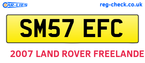 SM57EFC are the vehicle registration plates.