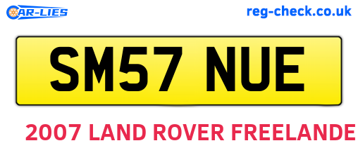 SM57NUE are the vehicle registration plates.