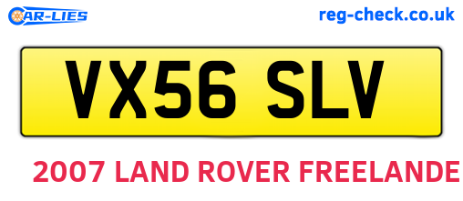 VX56SLV are the vehicle registration plates.