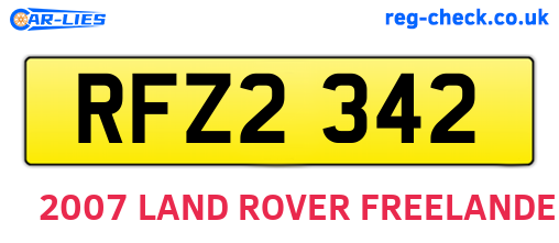 RFZ2342 are the vehicle registration plates.