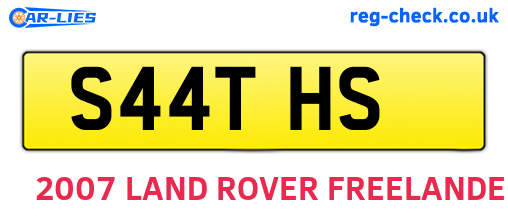 S44THS are the vehicle registration plates.