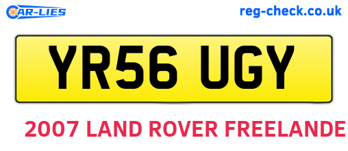 YR56UGY are the vehicle registration plates.
