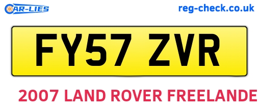 FY57ZVR are the vehicle registration plates.