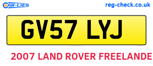 GV57LYJ are the vehicle registration plates.