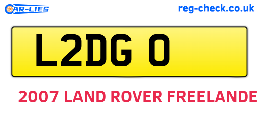 L2DGO are the vehicle registration plates.