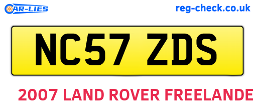NC57ZDS are the vehicle registration plates.