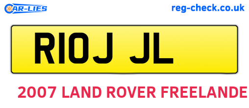 R10JJL are the vehicle registration plates.