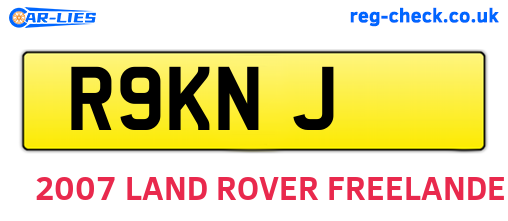 R9KNJ are the vehicle registration plates.