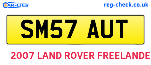 SM57AUT are the vehicle registration plates.