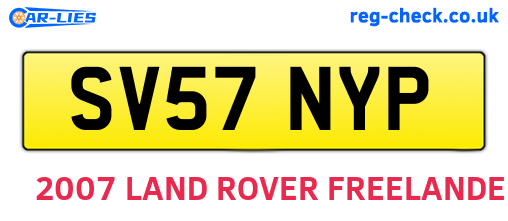 SV57NYP are the vehicle registration plates.