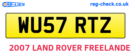 WU57RTZ are the vehicle registration plates.