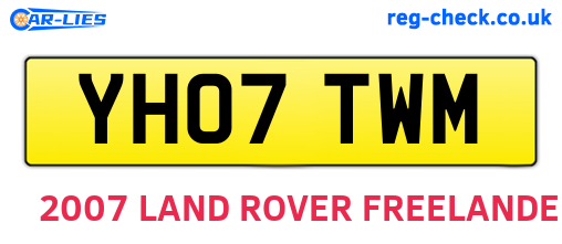 YH07TWM are the vehicle registration plates.
