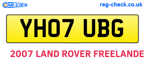 YH07UBG are the vehicle registration plates.