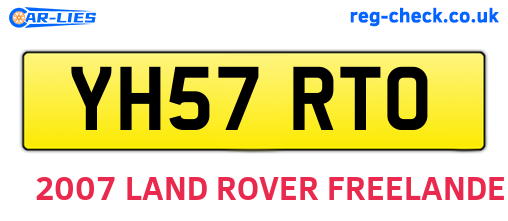 YH57RTO are the vehicle registration plates.