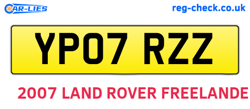 YP07RZZ are the vehicle registration plates.