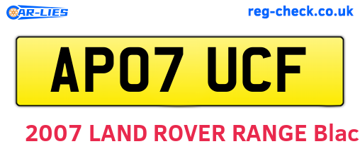 AP07UCF are the vehicle registration plates.