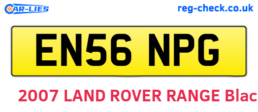 EN56NPG are the vehicle registration plates.