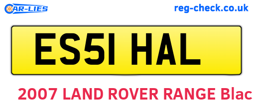 ES51HAL are the vehicle registration plates.