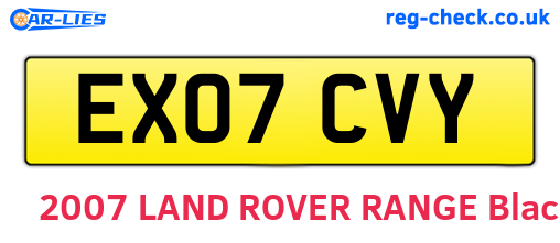 EX07CVY are the vehicle registration plates.