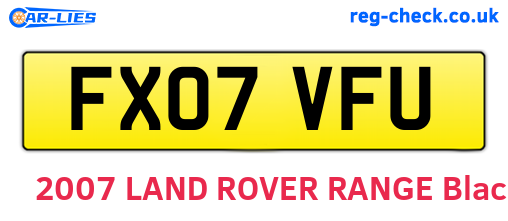 FX07VFU are the vehicle registration plates.
