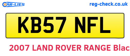 KB57NFL are the vehicle registration plates.