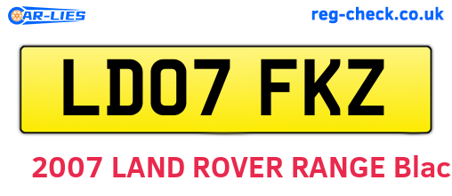 LD07FKZ are the vehicle registration plates.